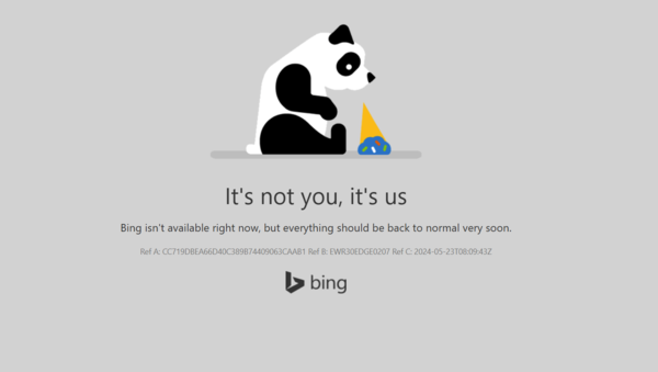 微软Bing疑似出现全球范围宕机 国内外网友齐吐槽